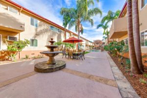 Fire Collection Apartments | The Park exterior fountain