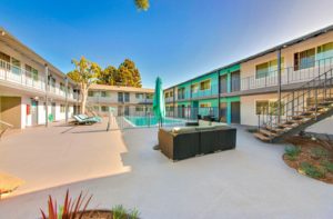 Fire Collection Apartments | Aqua South Mission Hills CA Exterior pool