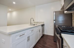 Fire Collection Apartments | The Palm @ Valley Glen interior kitchen